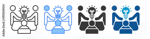 Practice Icon Set Multiple Style Collection