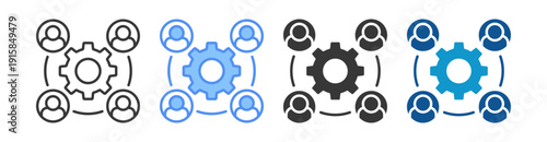 Facilitator Icon Set Multiple Style Collection