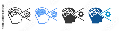 Knowledge Icon Set Multiple Style Collection