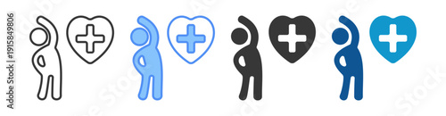 Exercise Icon Set Multiple Style Collection