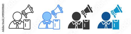 Coach Icon Set Multiple Style Collection