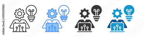 Skill Development Icon Set Multiple Style Collection