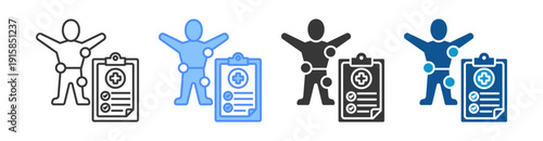 Symptom Checker Icon Set Multiple Style Collection