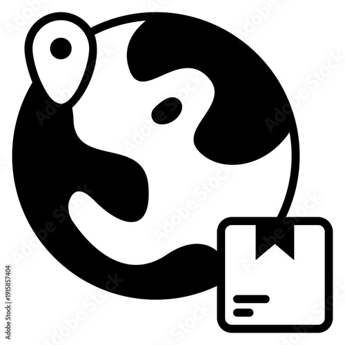 Global Shipping Glyph Icon