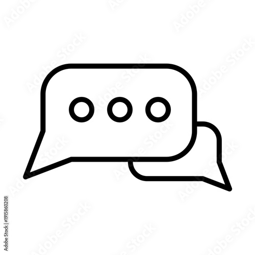 Modern chat bubble icon for digital communication and messaging