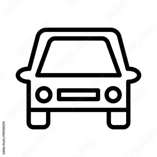 Simple modern car icon in vector style