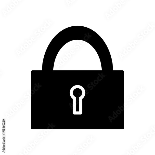 Secure padlock with keyhole symbolizing protection and safety online