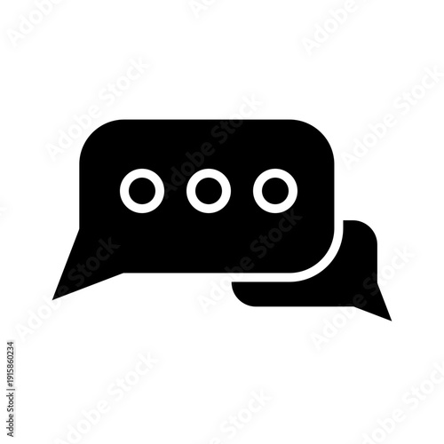Modern chat bot icon for digital communication and customer support