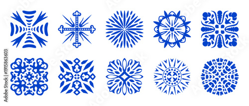 Mediterranean ceramic tile pattern. Blue Amalfi ornament and porcelain texture. Italian mosaic design with Victorian floral elements, Sicilian coast motifs and vintage sardinia packaging aesthetic.