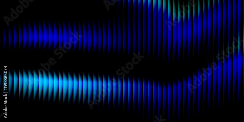 Abstract illustration with a pitch black background that highlights the light pattern, the sparkling and sharp light effect gives a futuristic impression.