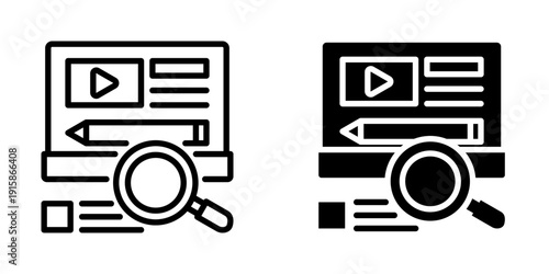 content optimization icon, element icon for content marketing, Design Branding, Print, and Digital Media