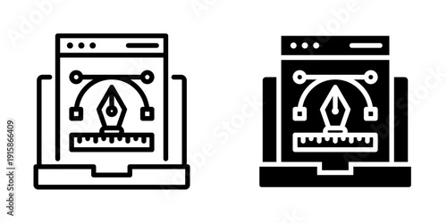 graphic editor icon, element icon for content marketing, Design Branding, Print, and Digital Media