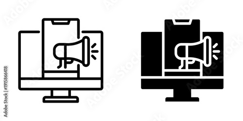 digital marketing icon, element icon for content marketing, Design Branding, Print, and Digital Media