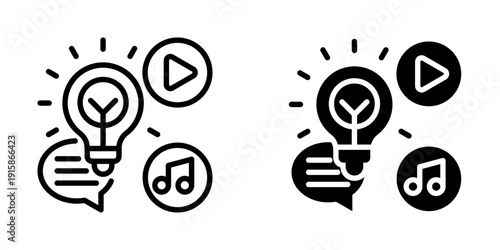 creative content  icon, element icon for content marketing, Design Branding, Print, and Digital Media