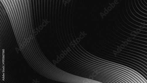 Wallpaper Mural Abstract Black and White Wavy Lines Background with Grainy Texture Torontodigital.ca