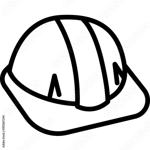 vector illustration of a black helmet