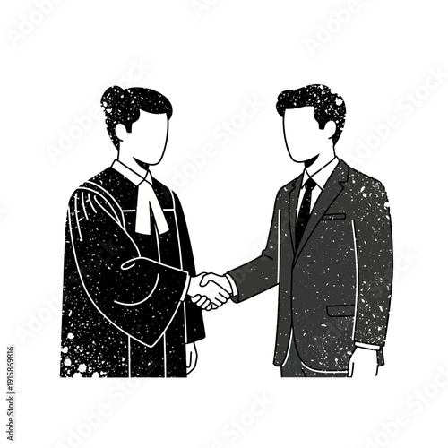 Lawyer and Businessman Shaking Hands