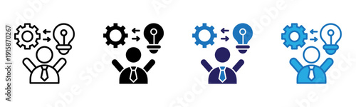 Skill Icon Multi Style Vector Illustration