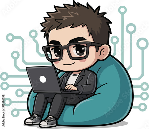 businessman with laptop