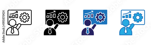 Teach Icon Multi Style Vector Illustration