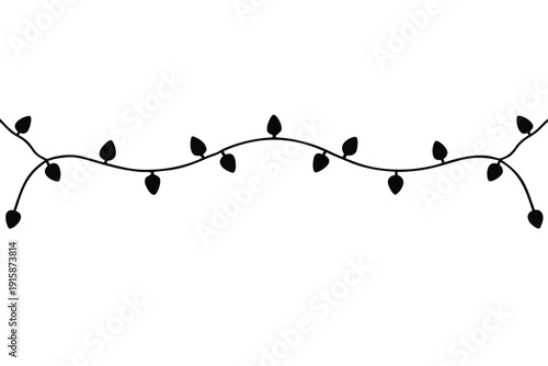 Bright Glowing Fairy Lights Garland Border for Festive Holiday Decor