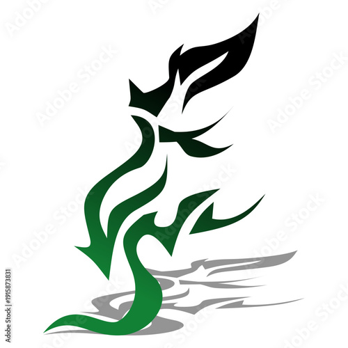 Black Paint Splash on White Background.