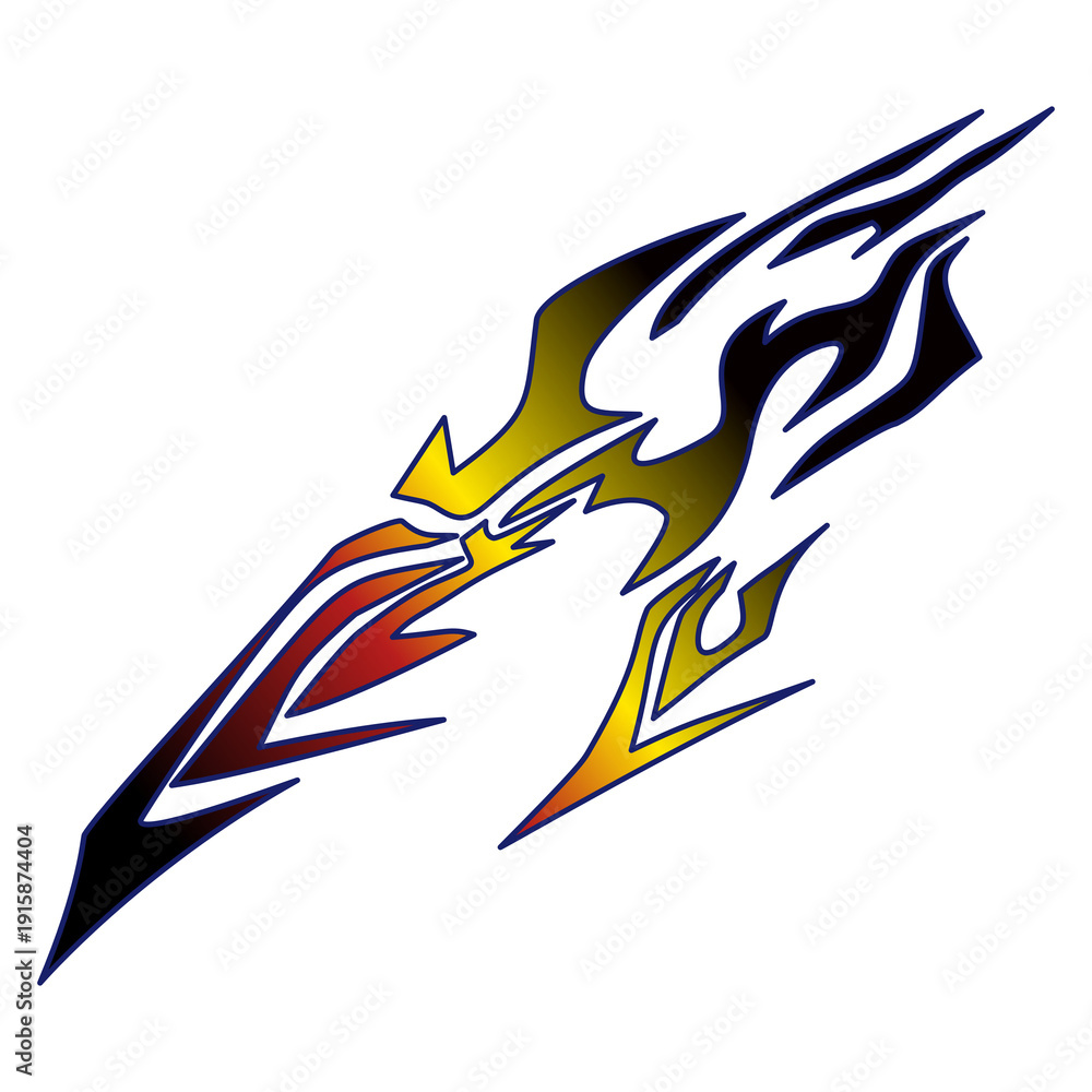 Obraz premium Abstract Flames with Colorful Gradient Effect.