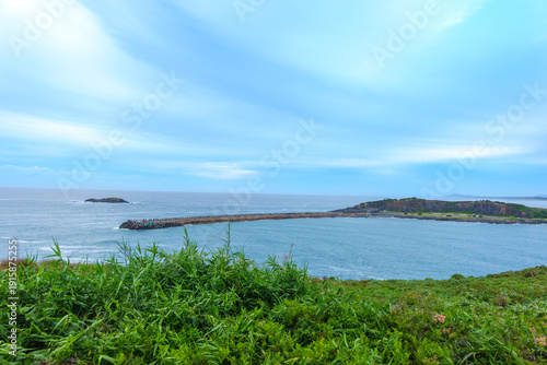 View from Mutton-bird Island at Coffs Harbour to Gallows Beach and South Break-wall