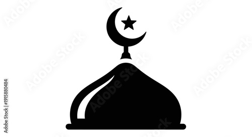 Islamic Mosque Icon Symbol.