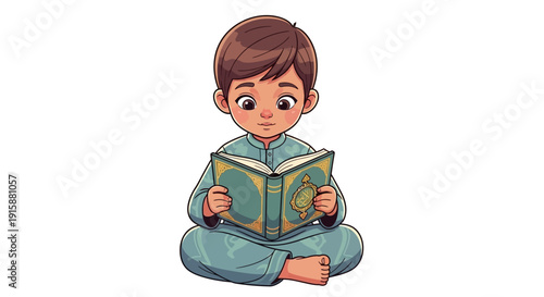Boy Reading a Book.