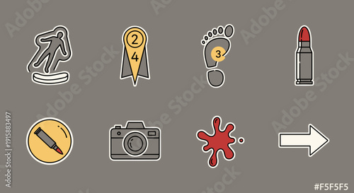 Collection of Various Simple Icons and Symbols.