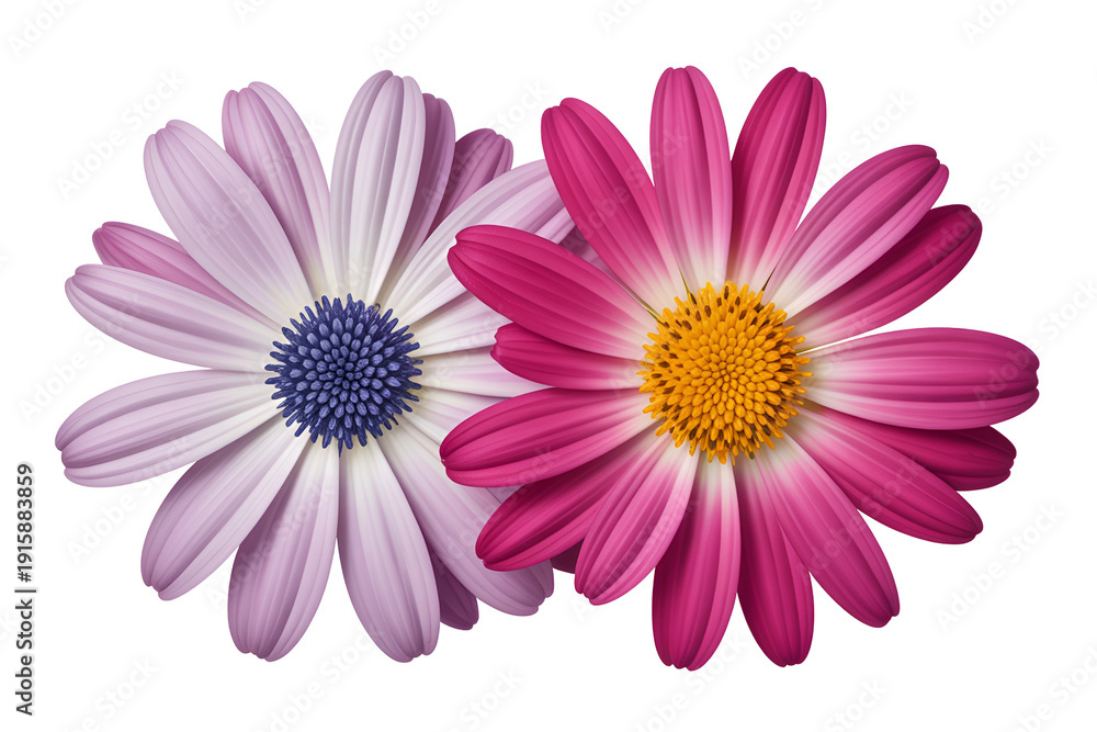 Obraz premium A vibrant display of colorful flowers in full bloom isolated on transparent background