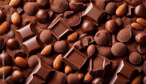 Chocolate Background With Chocolate