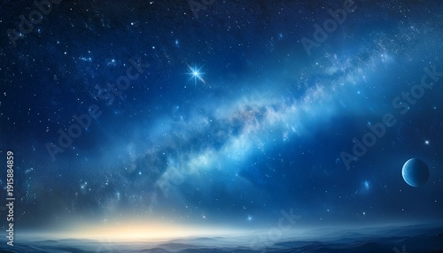 Celestial Azure The Canvas Of The Cosmos Unfolds Adorned With A Mesmerizing Streak Of Ethereal Azure Sparking Wonder And Curiosity About The Infinite Expanse