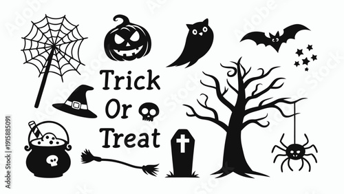  Cute & Horror Halloween Silhouette Mega Pack.