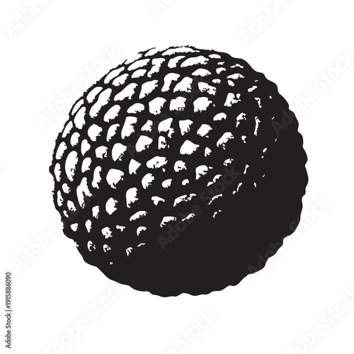 Black Falafel Silhouette Vector, High Quality Illustration on White Background