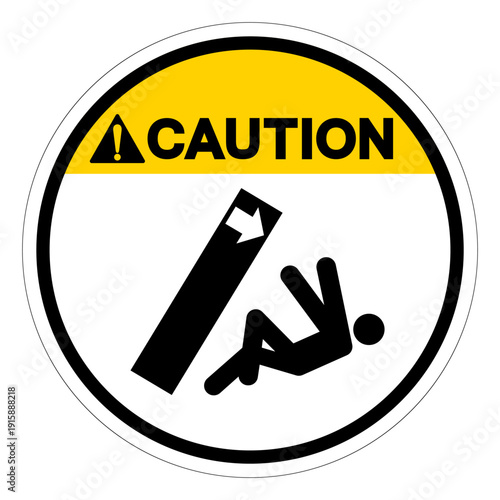 Caution Body Crush Tipover Hazard Symbol Sign,Vector Illustration, Isolated On White Background Label.EPS10