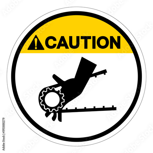 Caution Crush Hazard Symbol Sign ,Vector Illustration, Isolate On White Background Label. EPS10