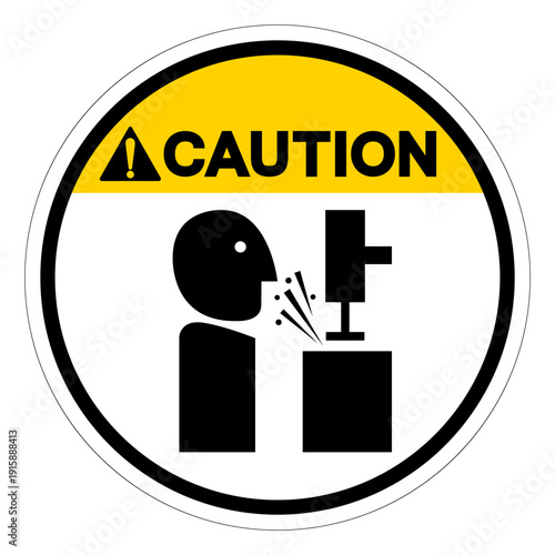 Caution Rotating table Surface Grinder Symbol Sign ,Vector Illustration, Isolate On White Background Label.EPS10