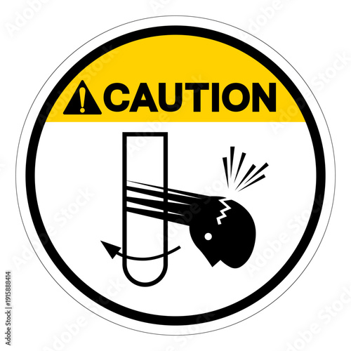 Caution Drive Shaft Hazard Symbol Sign ,Vector Illustration, Isolate On White Background Label.EPS10