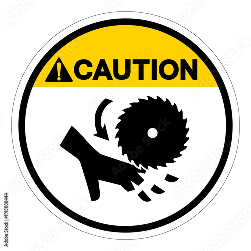 Caution Cutting of Fingers Symbol Sign,Vector Illustration, Isolated On White Background Label.EPS10