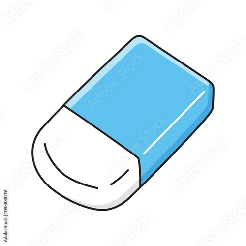 Eraser cartoon illustration isolated vector