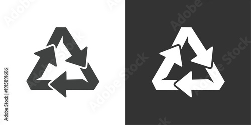 Standard Recycle Symbol icon. Solid glyph series icon