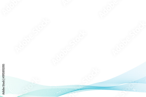 青いライン波形の抽象背景（下部ウェーブ／白背景／ビジネス資料向け）