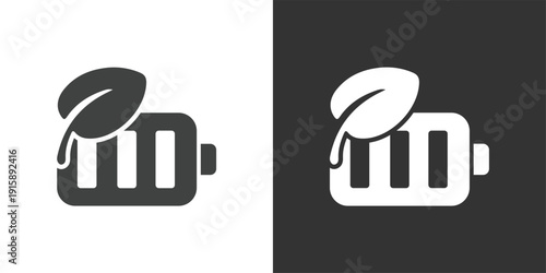 Green Battery Energy icon. Solid glyph series icon