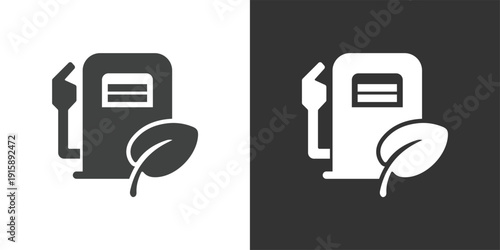 Biofuel Station icon. Solid glyph series icon