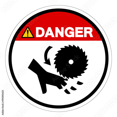 Danger Cutting of Fingers Symbol Sign,Vector Illustration, Isolated On White Background Label.EPS10