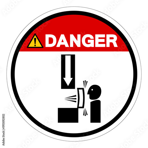 Danger Improperly Use Safety Block Symbol Sign ,Vector Illustration, Isolate On White Background Label.EPS10