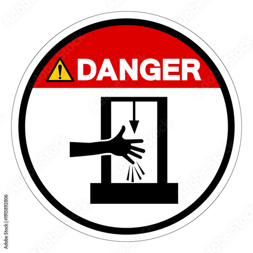 Danger Moving Sandpaper On Sander Symbol Sign ,Vector Illustration, Isolate On White Background Label.EPS10