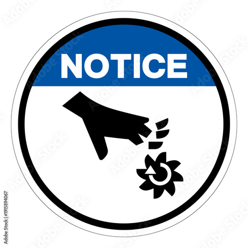 Notice Rotating Blade Symbol Sign,Vector Illustration, Isolated On White Background Label.EPS10